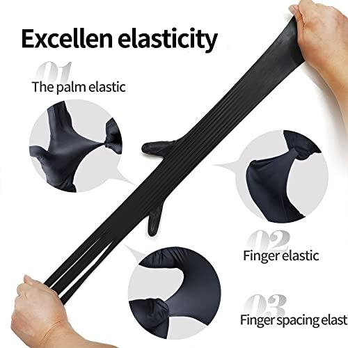 Daddy's Choice Daddy's Choice Purism Black Nitrile Gloves, 4mil, Size Medium, 100 Pcs, Powder-free Latex free