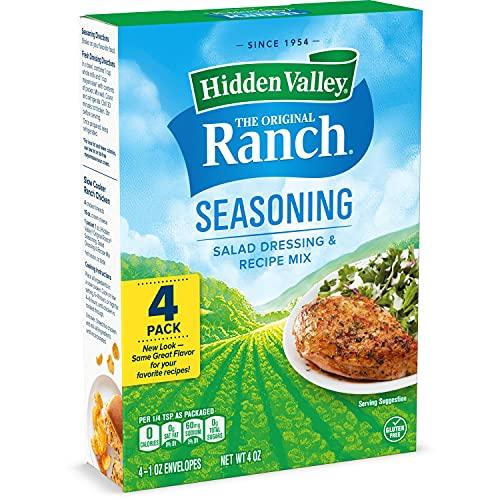 Hidden Valley Hidden Valley Original Ranch Salad Dressing & Seasoning Mix, Gluten Free, Keto-Friendly - 4 Packets (Package May Vary)