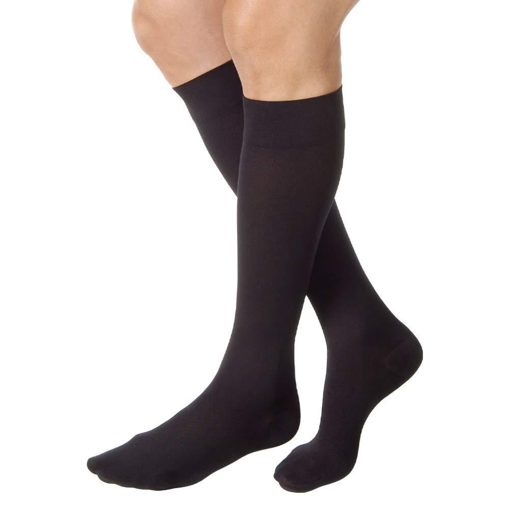 JOBST JOBST Relief Knee High Graduated Compression Socks, 20-30 mmHg - Comfortable Unisex Design - Closed Toe, Black, X-Large