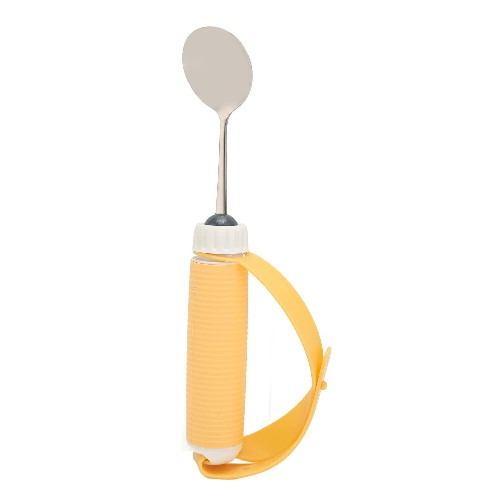 TITA-DONG Stainless Steel Adaptive Utensils, Weighted Easy Grip Adaptive Spoon with Non Slip Handle, Practical Eating Aids Spoon for Arthritis Disabled Patient Parkinsons Tremors