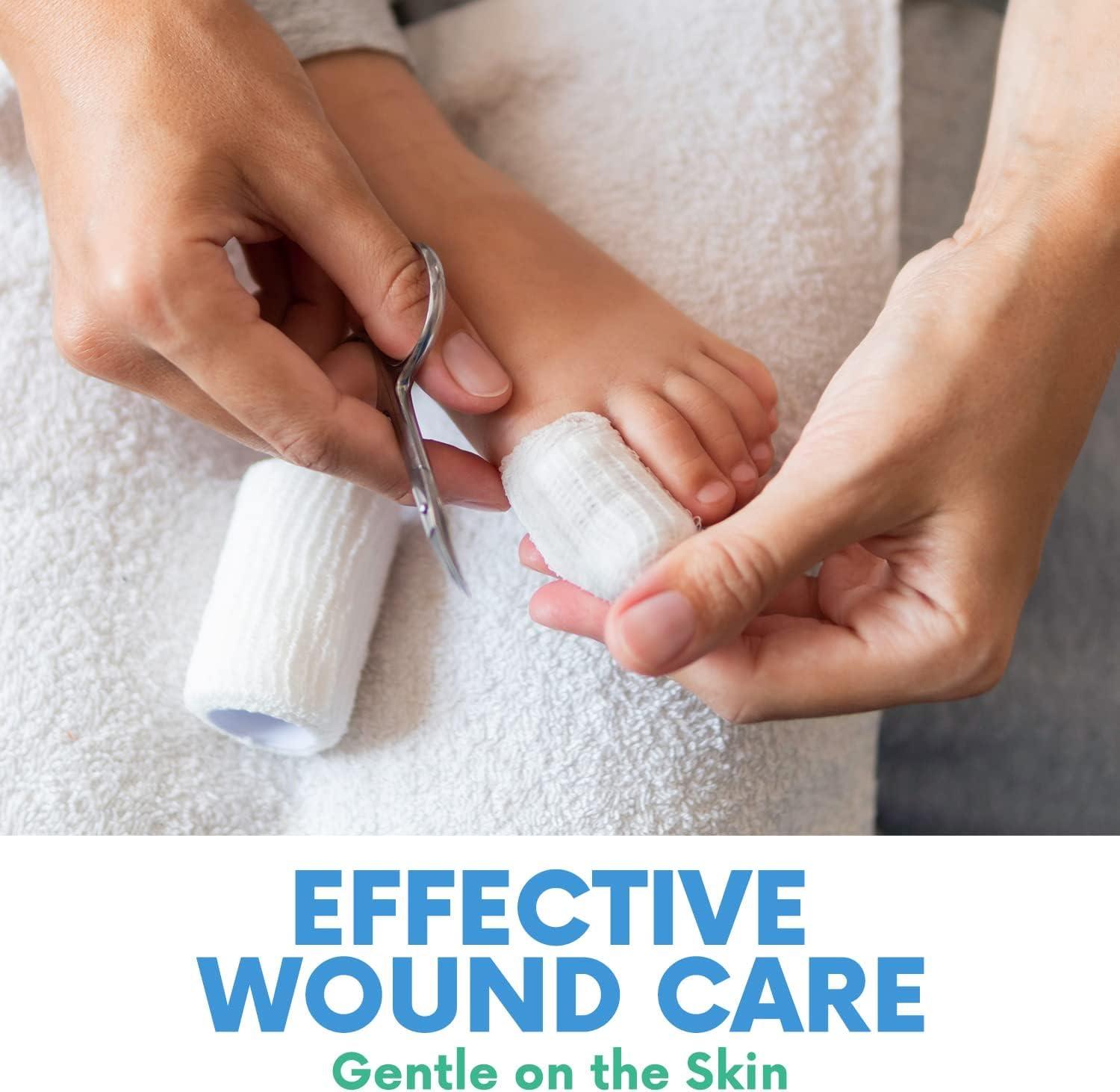 Healqu HEALQU Premium Gauze Rolls - 2 x 4.1 Yards - 24 Rolls, Individually Wrapped Conforming Stretch Gauze Bandage - Super Soft Woven Stretch Gauze Bandages for Primary Wound Dressing Support