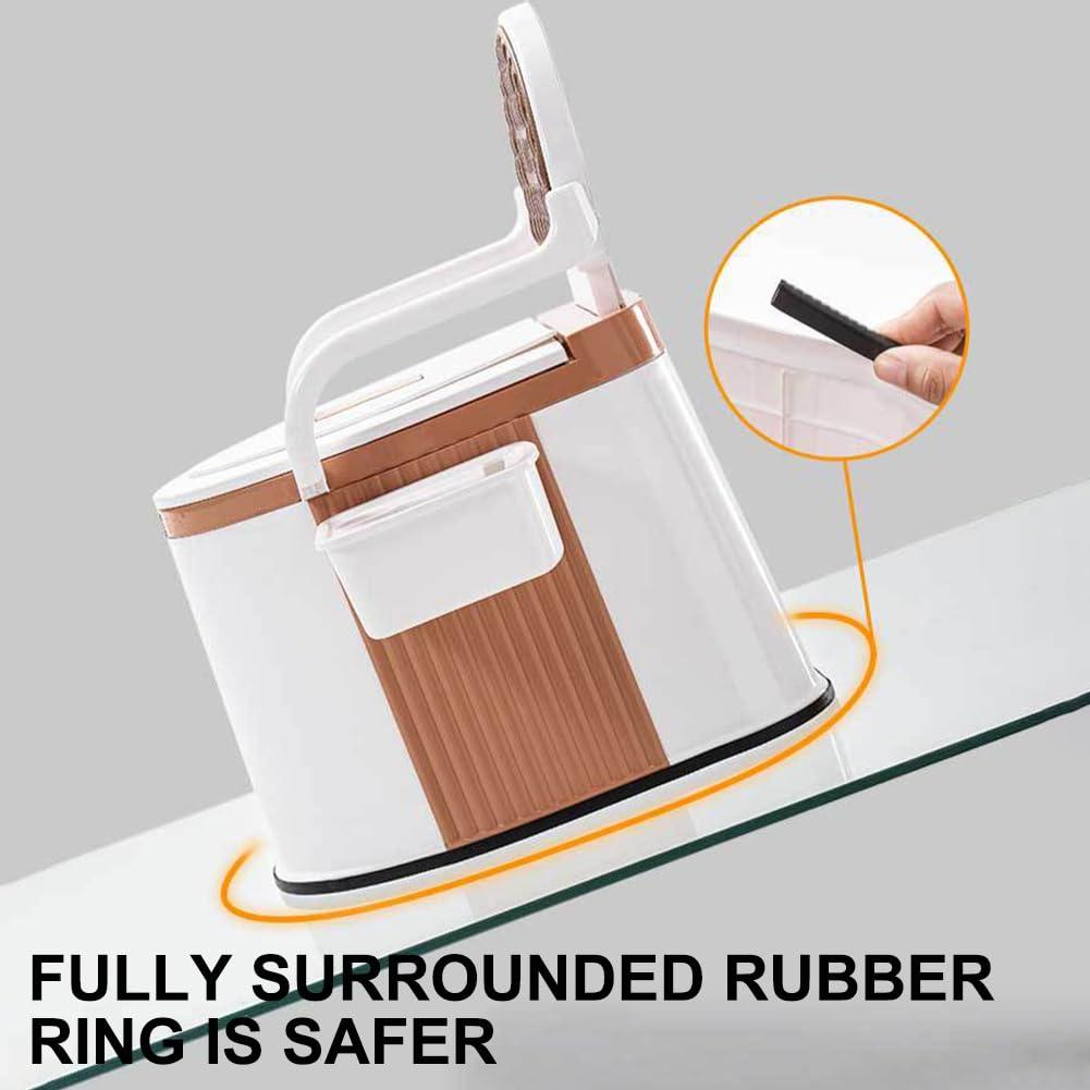 Sions Sions Movable Bedside Toilet, High Load-Bearing Toilet with Removable Armrests, Widened Mobile Toilet for Bathing, Portable Toilet with Tissue Box,Brown