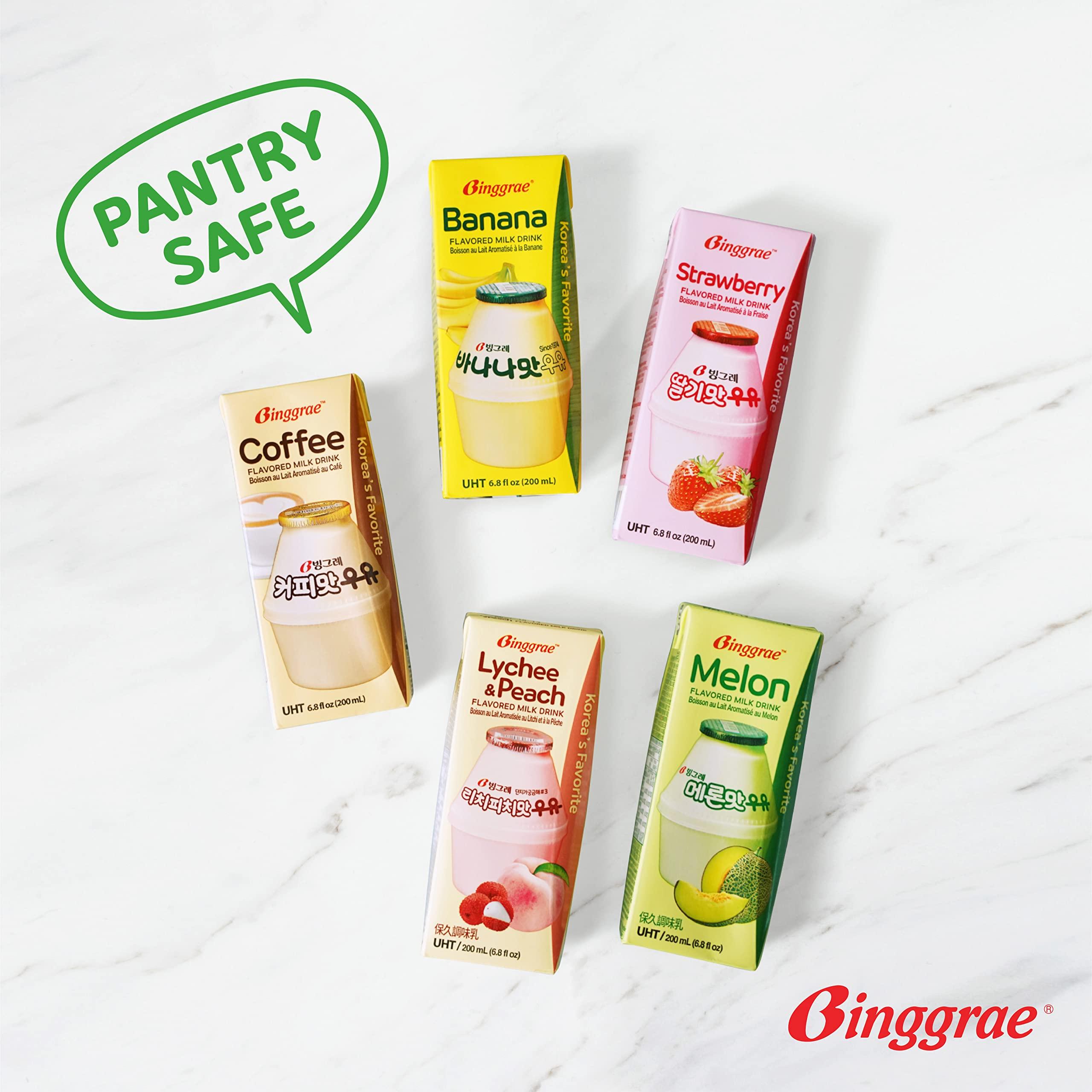 Binggrae Binggrae Banana Flavored Milk [Koreas No 1 Classic & Original Banana Milk] - Sweet, Smooth & Creamy Texture (Pack of 6)