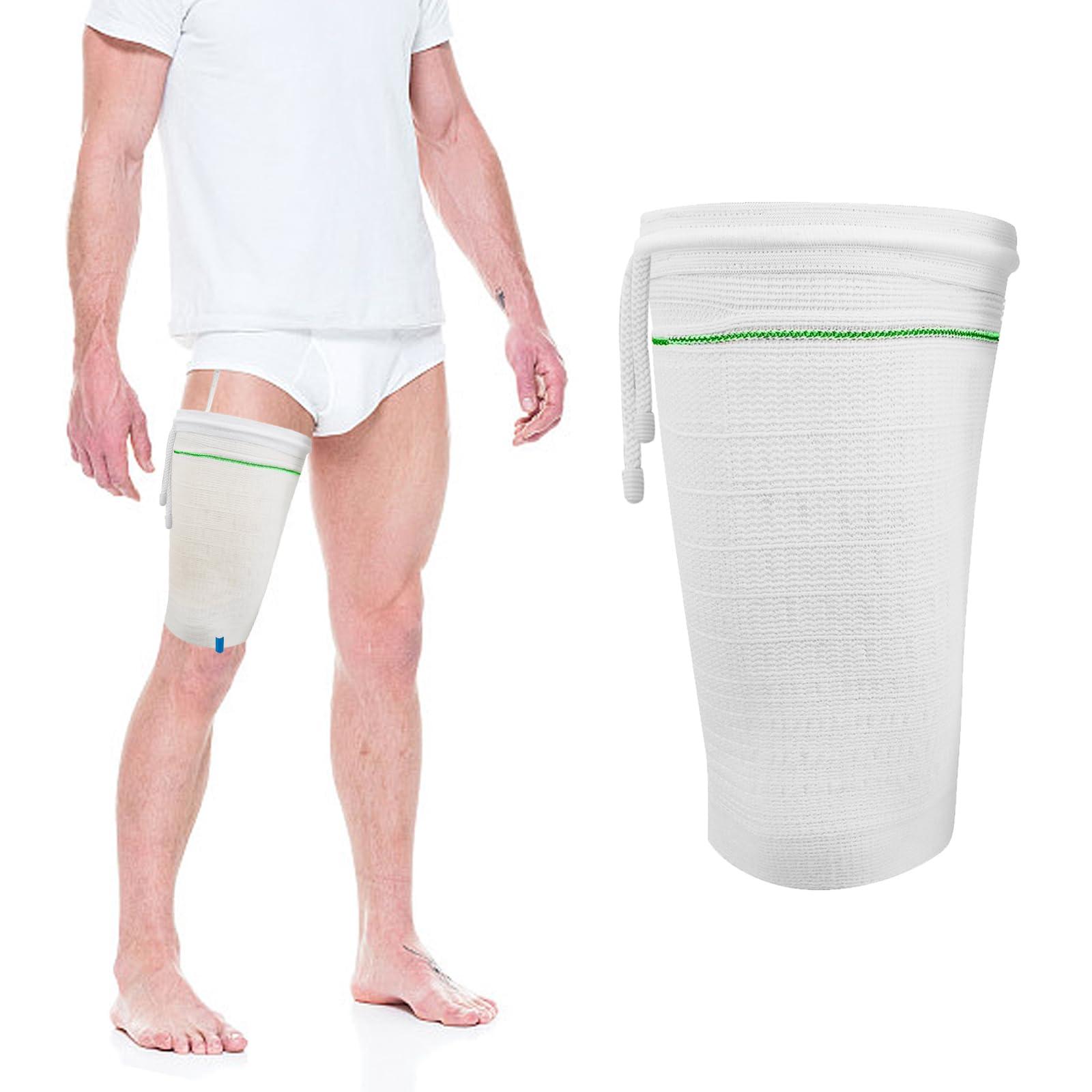HNYG Catheter Leg Bag Holder,Catheter Bag holder with Adjustable Strap,Fabric Catheter Stabilization Device,Leg Sleeve for Catheter Bag,Urine Drainage Bag Cover,Urinary Incontinence Catheter Supplies. (XL)