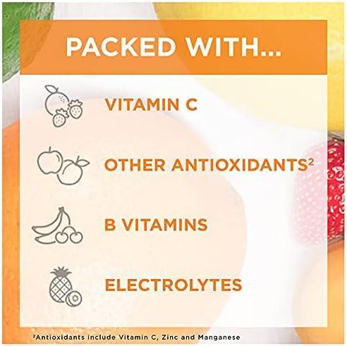 Emergen-C Emergen-C 1000mg Vitamin C Powder for Daily Immune Support Caffeine Free Vitamin C Supplements with Zinc and Manganese, B Vitamins and Electrolytes, Super Orange Flavor, 0.32 Ounce (Pack of 30)