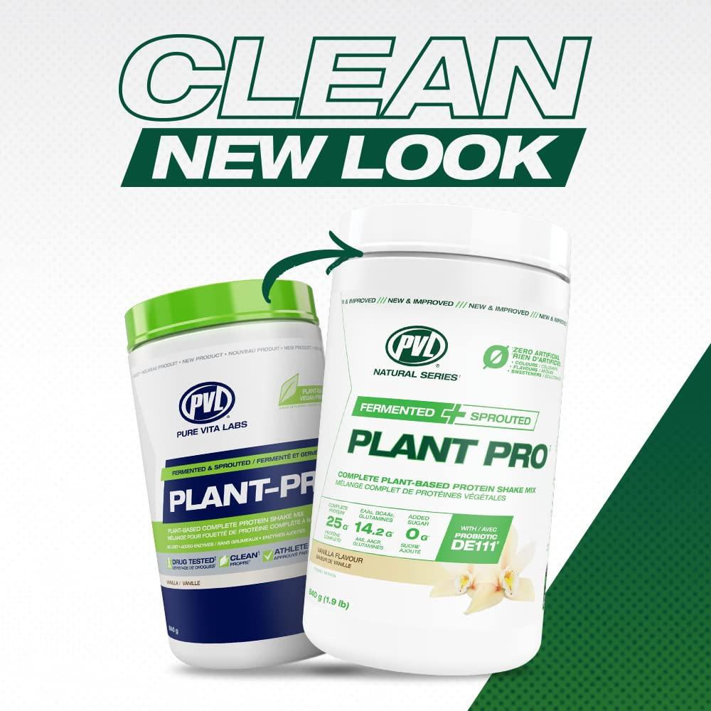 PVL PVL Plant Pro, High Protein Plant-Based Protein Shake Mix with Added Enzymes, Natural Chocolate , 840 Gram
