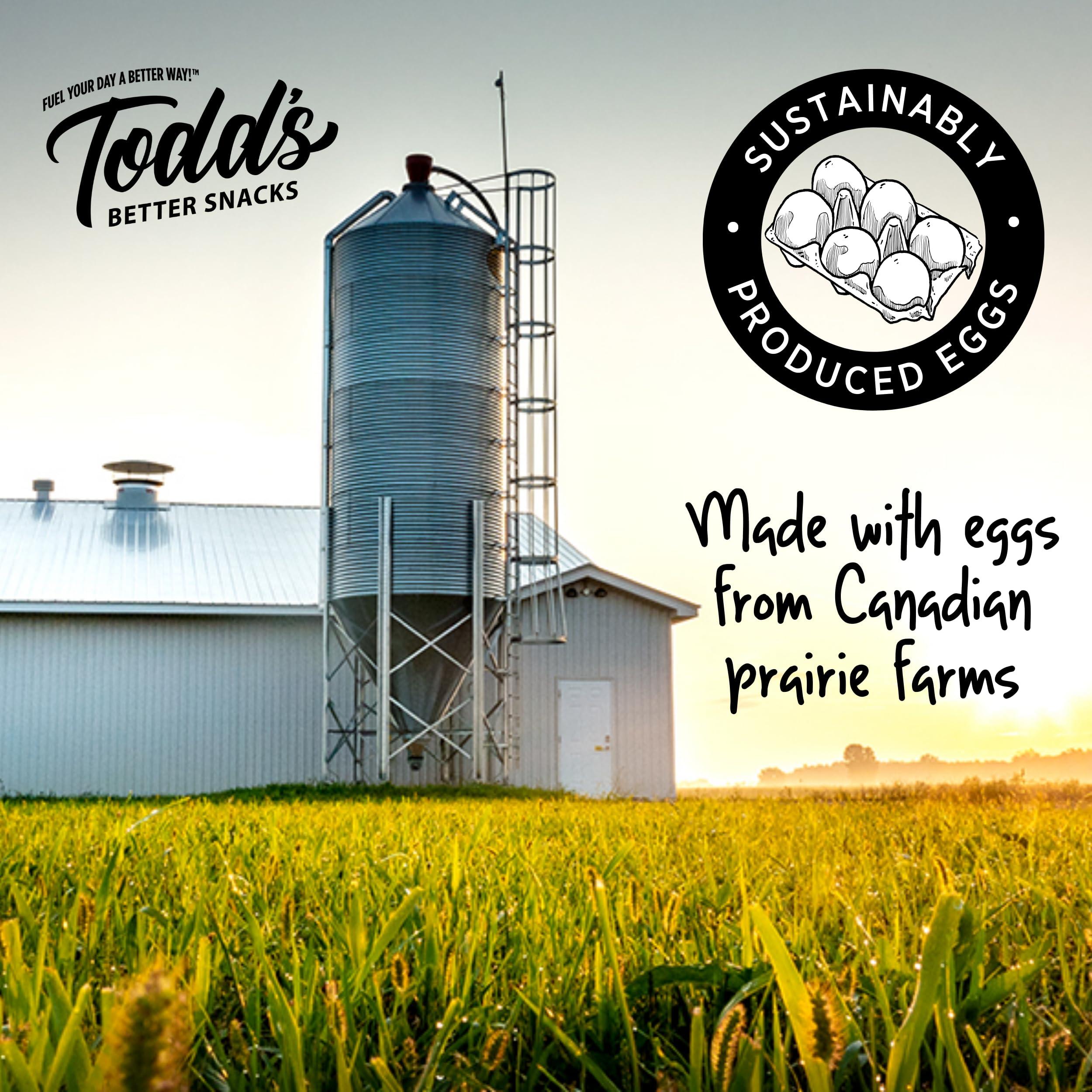 Todd\'s Better Snacks Todd\'s Better Snacks Egg-Cellent Protein Puffs, Variety Pack, 1.2 Oz (Pack of 10), Made with Egg Whites, 12g Protein, Gluten Free Healthy Snack