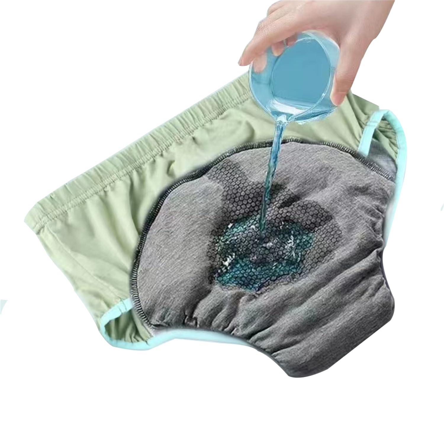 Generic Washable Incontinence Underwear Heavy Leakage for Men, leakproof incontinence underwear for women washable plus size (Gray,2XL)