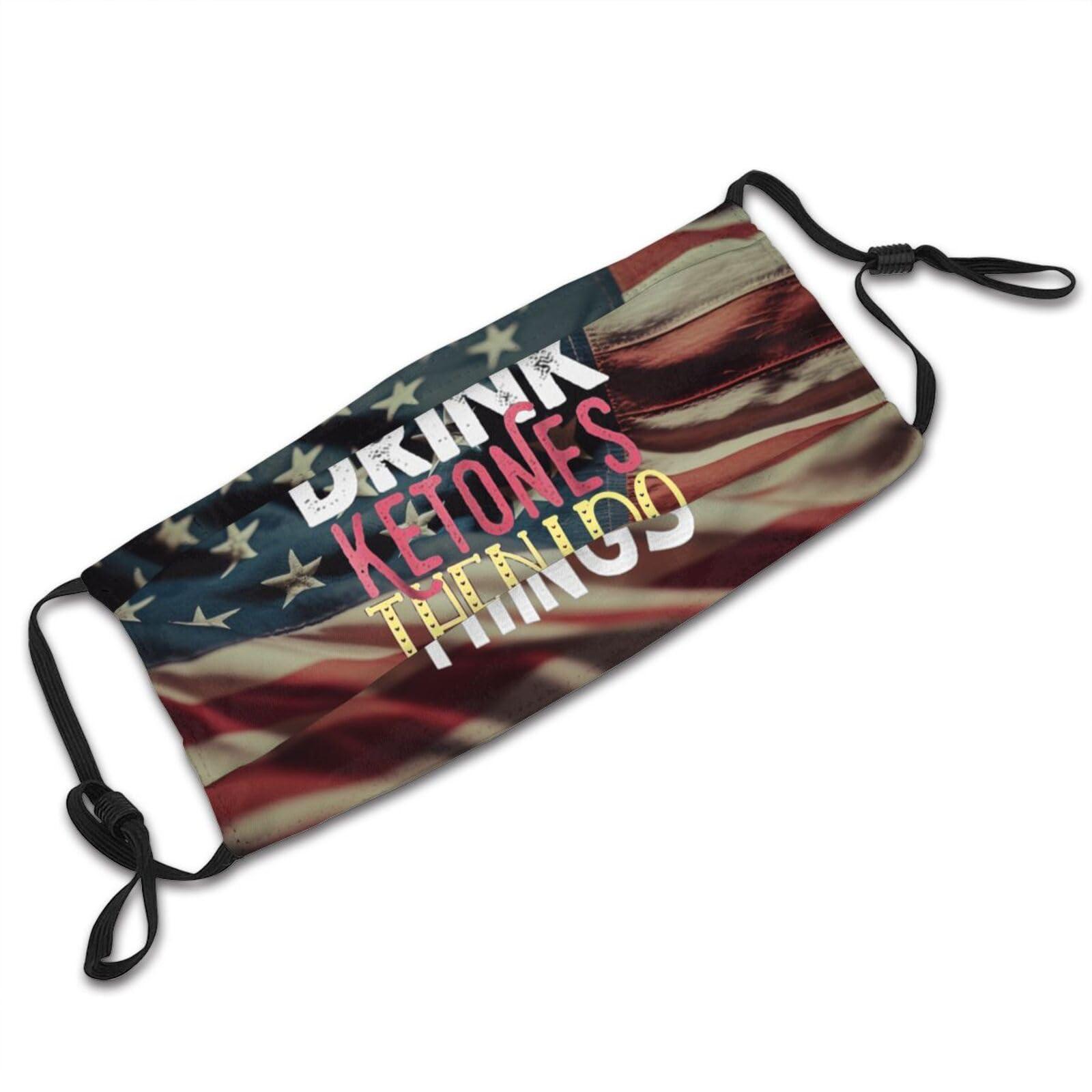 VUQUIS VUQUIS First I Drink Ketones Then I Do Things Face Mask Reusable Adjustable Balaclava Dust Washable for Adult