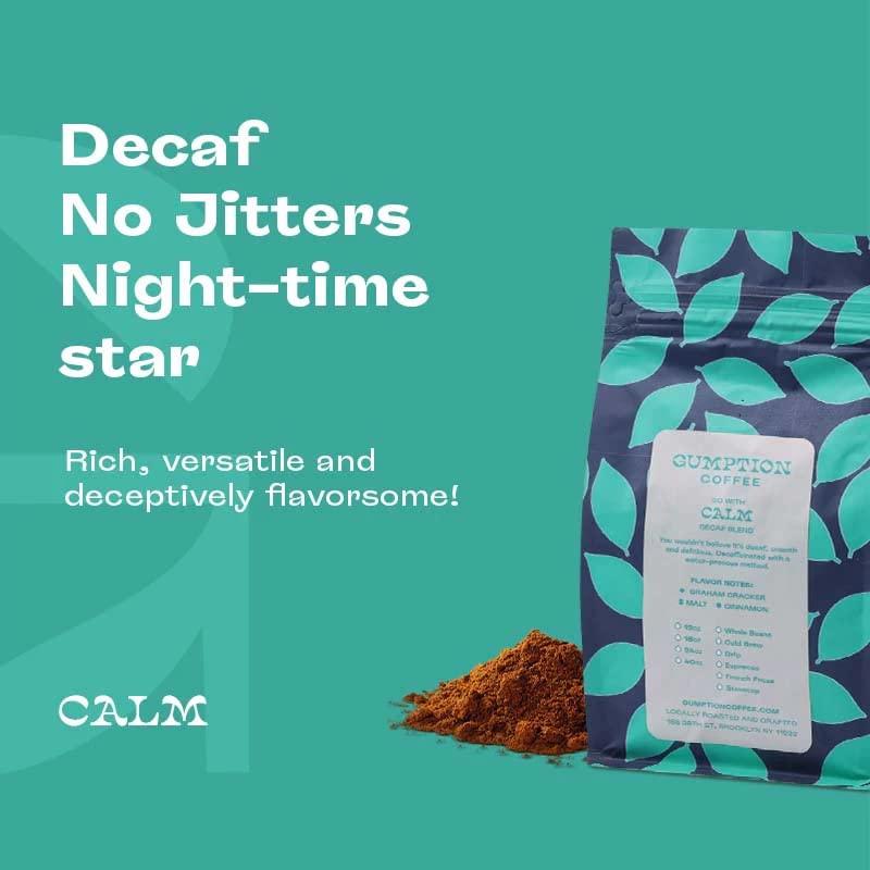 Gumption Coffee Gumption Coffee | Go With Calm - Decaf Blend | Specialty Coffee Whole Beans | 12oz / 16oz (16 oz)