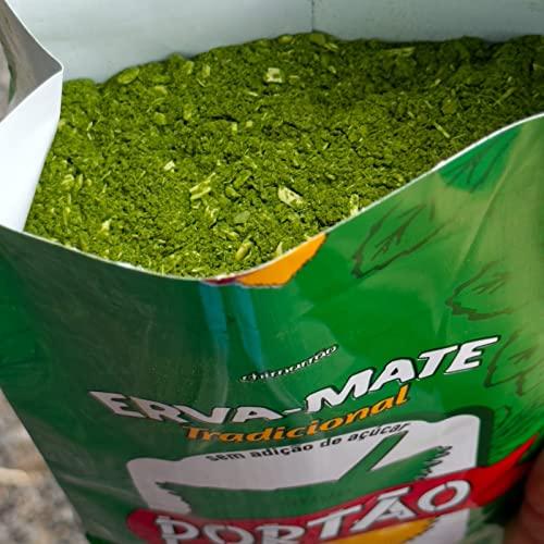 Erva-Mate Portão Yerba Mate Chimarrão Portão Fresh and Green Brazilian Tea Erva Mate Traditional Chimarrão Vacuum Sealed 1kg / 35.27oz / 2.2lb. (Pack of 9)