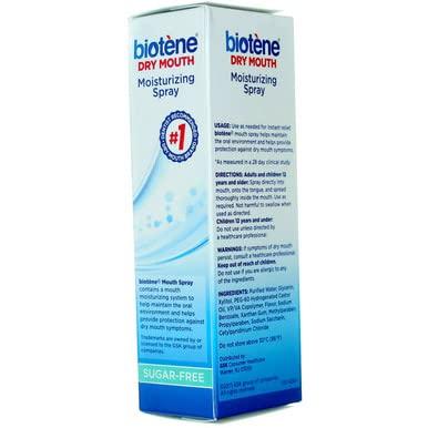 biotène Biotene Moisturizing Mouth Spray Gentle Mint, 1.5 FL OZ ,2 Pack