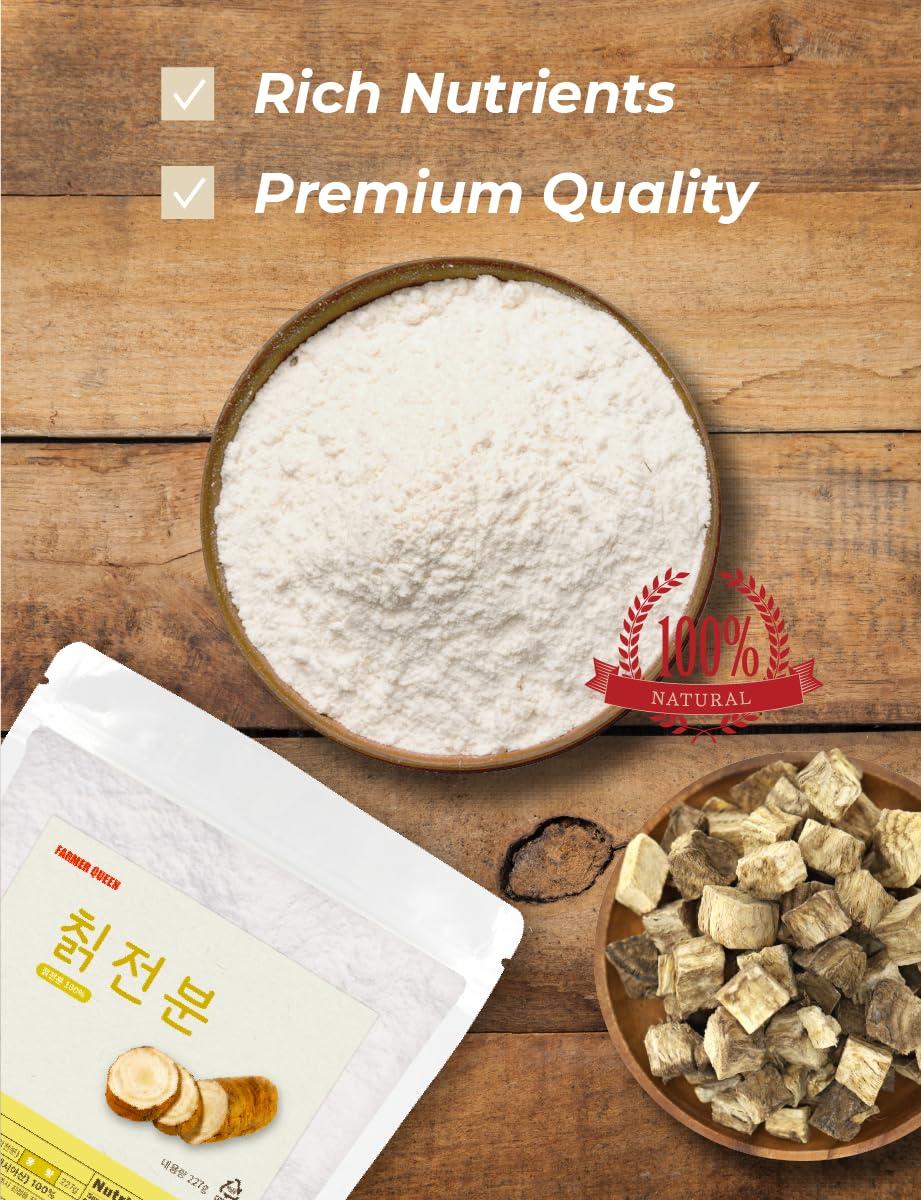 FARMER QUEEN Farmer Queen Premium Kudzu Kuzu Starch 8 Ounce for Cooking and Baking Perfect for Mochi Japanese Dessert Very Fine Powder