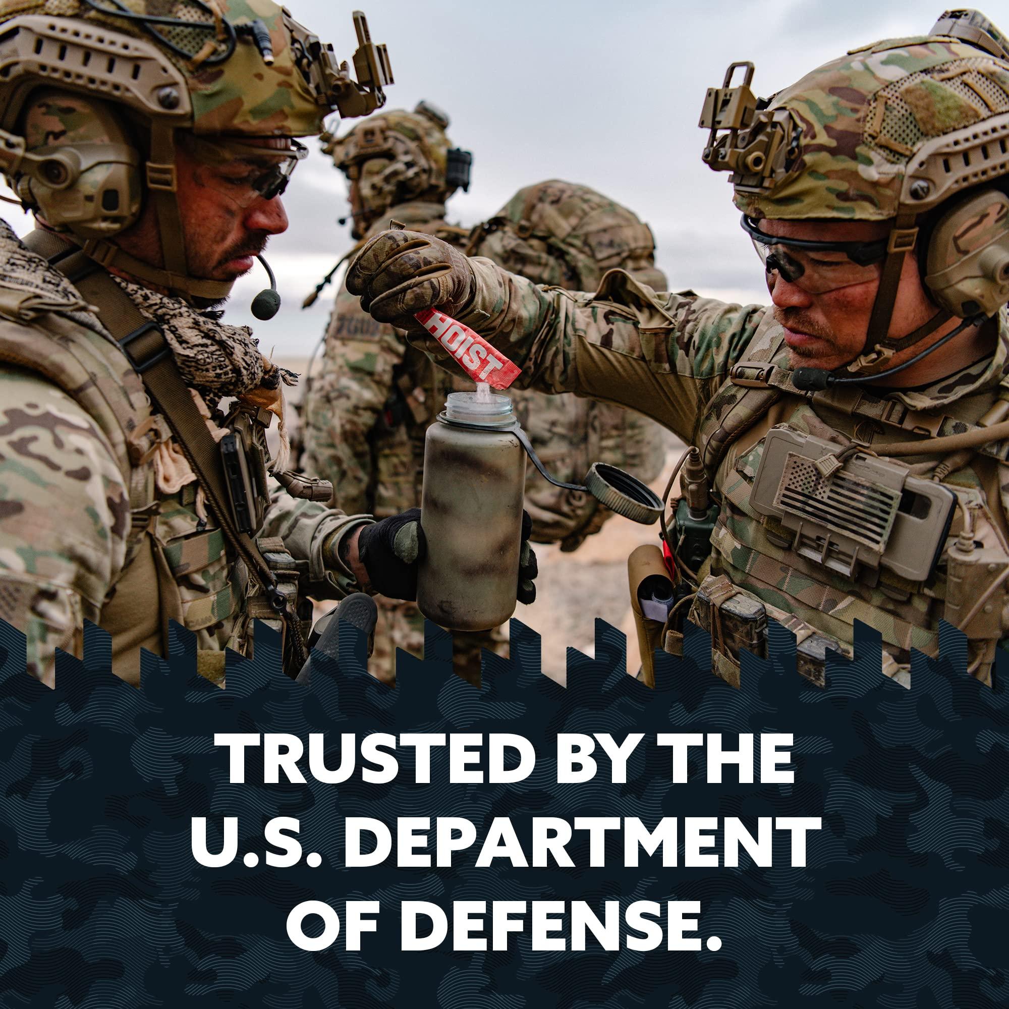 HOIST HOIST Premium Military Hydration Powder - Electrolyte Drink Mix - Powder Stick Pack, Fruit Punch (12 Sticks Per Pack)