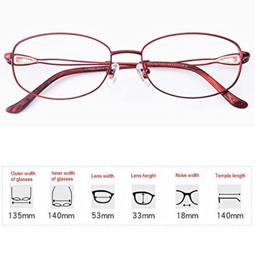 XUAN XUAN Transition Photochromic Reading Glasses Blue Light Blocking Glasses Multifocus Readers Women Sunglasses Spring Hinge (Color : Red, Size : 1.75)