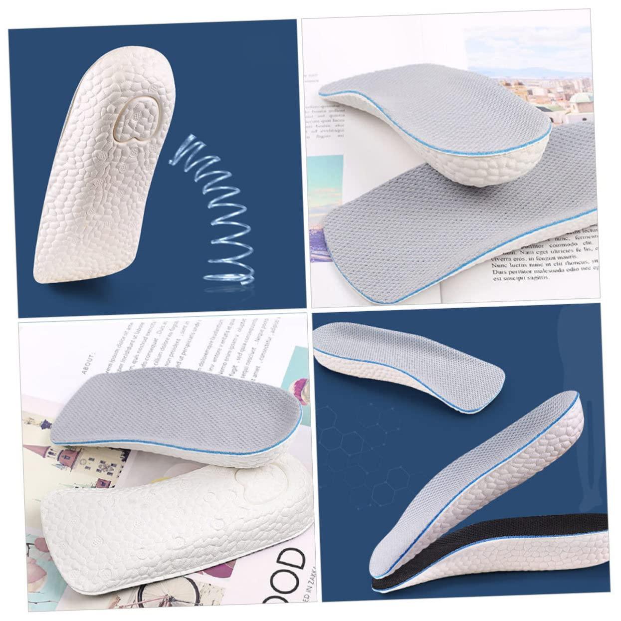 SOIMISS SOIMISS 2 Pairs Insole Heels for Men Heel Pads for Men Heel Lifts for Men Mens Shoe Inserts Shoe Height Pads Heel Lifts for Shoes Foot Protection Pad Increase Lifting Socks Heel Cushion Black,Grey