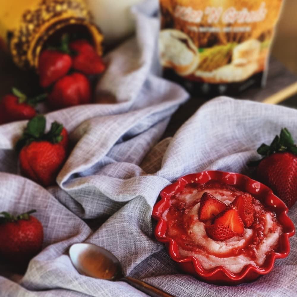 Pride Foods est 2018 Pride Foods Rice \'N Grinds Hot Cereal - Gluten-Free, Non-GMO, Vegan-Friendly, Natural Rice Breakfast, Quick & Easy Hot Meal, Low-Fat Comfort Food, 30 Servings, Coconut Cream Pie