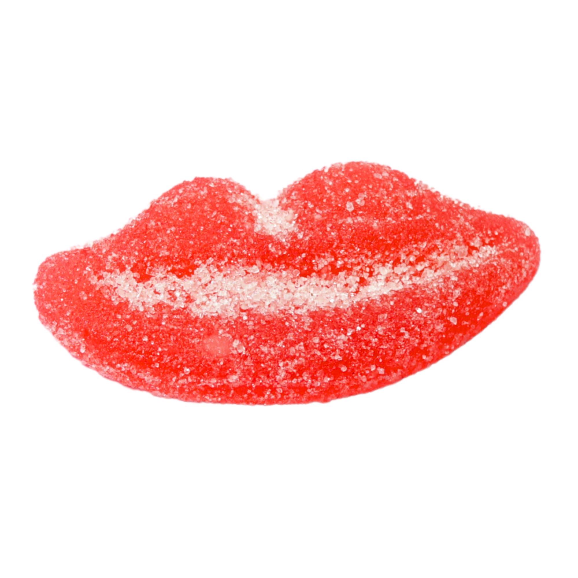 Needzo Sour Pucker Lips, Strawberry, Watermelon, and Cherry Flavored Gummy Candies, Pink and Red Chewy Lip Candy Bulk Bag 5 Pounds