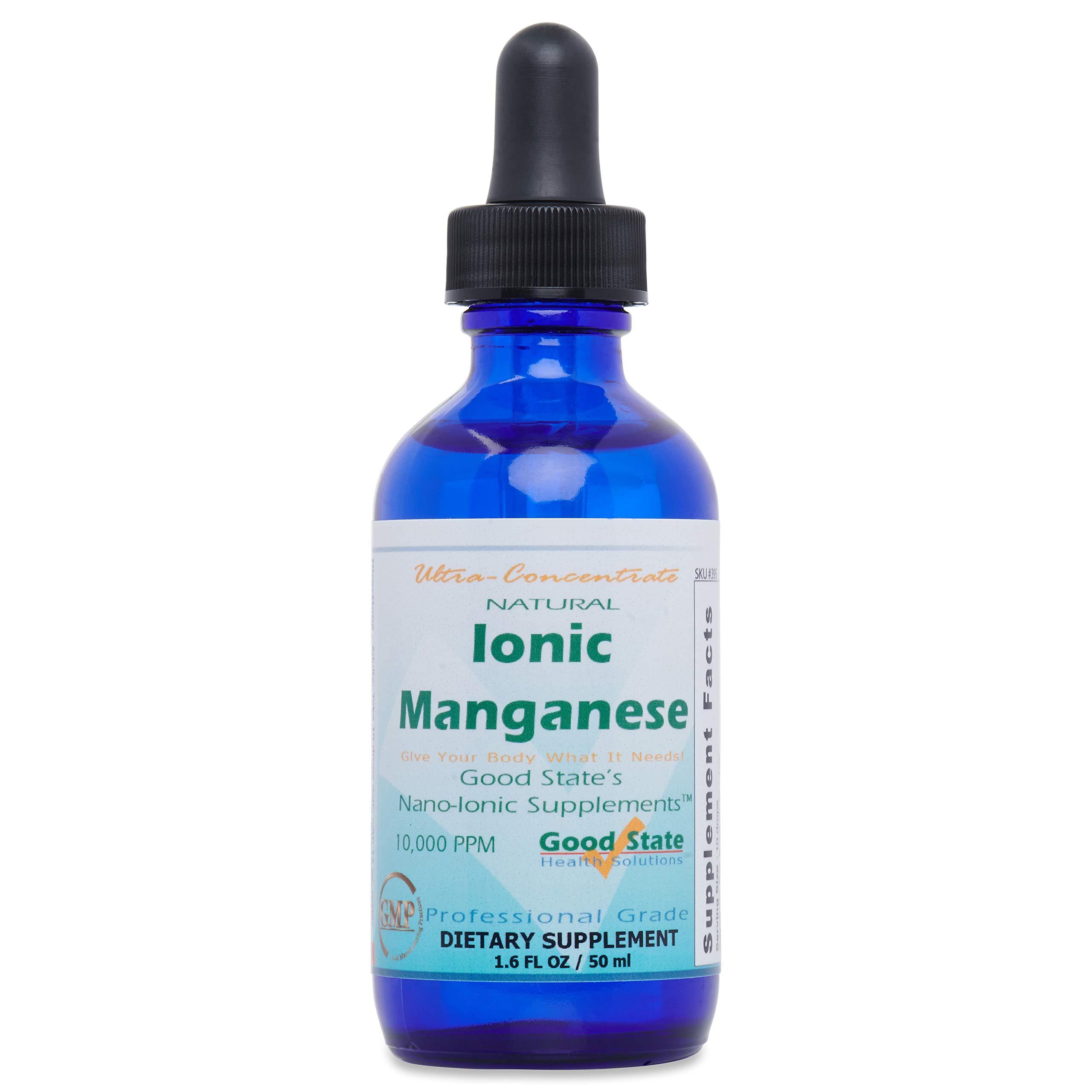 Good State Good State | Natural Ionic Manganese | Liquid Concentrate | Nano Sized Mineral Technology | Professional Grade Dietary Supplement | 1.6 Fl oz Bottle (50 mL)