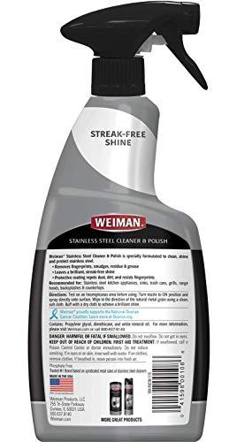 Weiman Weiman Disinfecting Stovetop Cleaner & Stainless Steel Cleaner - 22 Ounce - Daily Appliance Kitchen Cleaning Kit