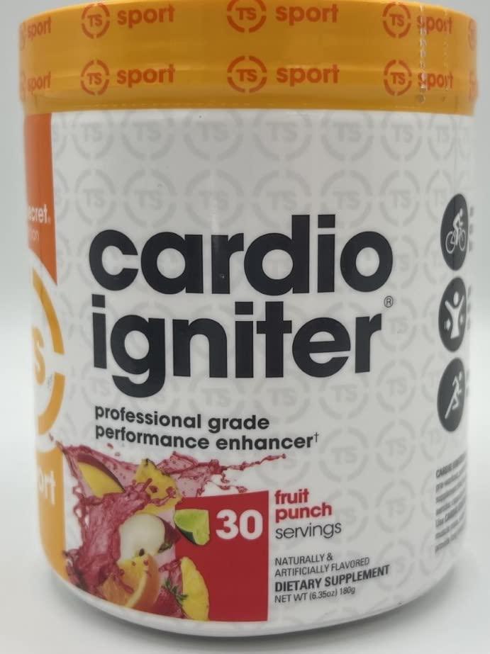 Top Secret Nutrition Top Secret Nutrition Cardio Igniter Pre-workout Supplement with Beta-alanine, L-Carnitine, and Red Beet Extract, 6.35 oz. (180g), (30 Servings) Fruit Punch