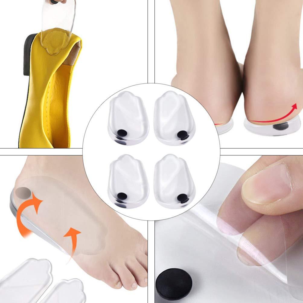 HEALLILY 2 Pairs Heel Pad Shoe Cushions Shoe Pads Flat Foot Mat Foot Insoles Foot Support Pad Heel Correction Insole Half Heel Insoles Flat Foot Pad