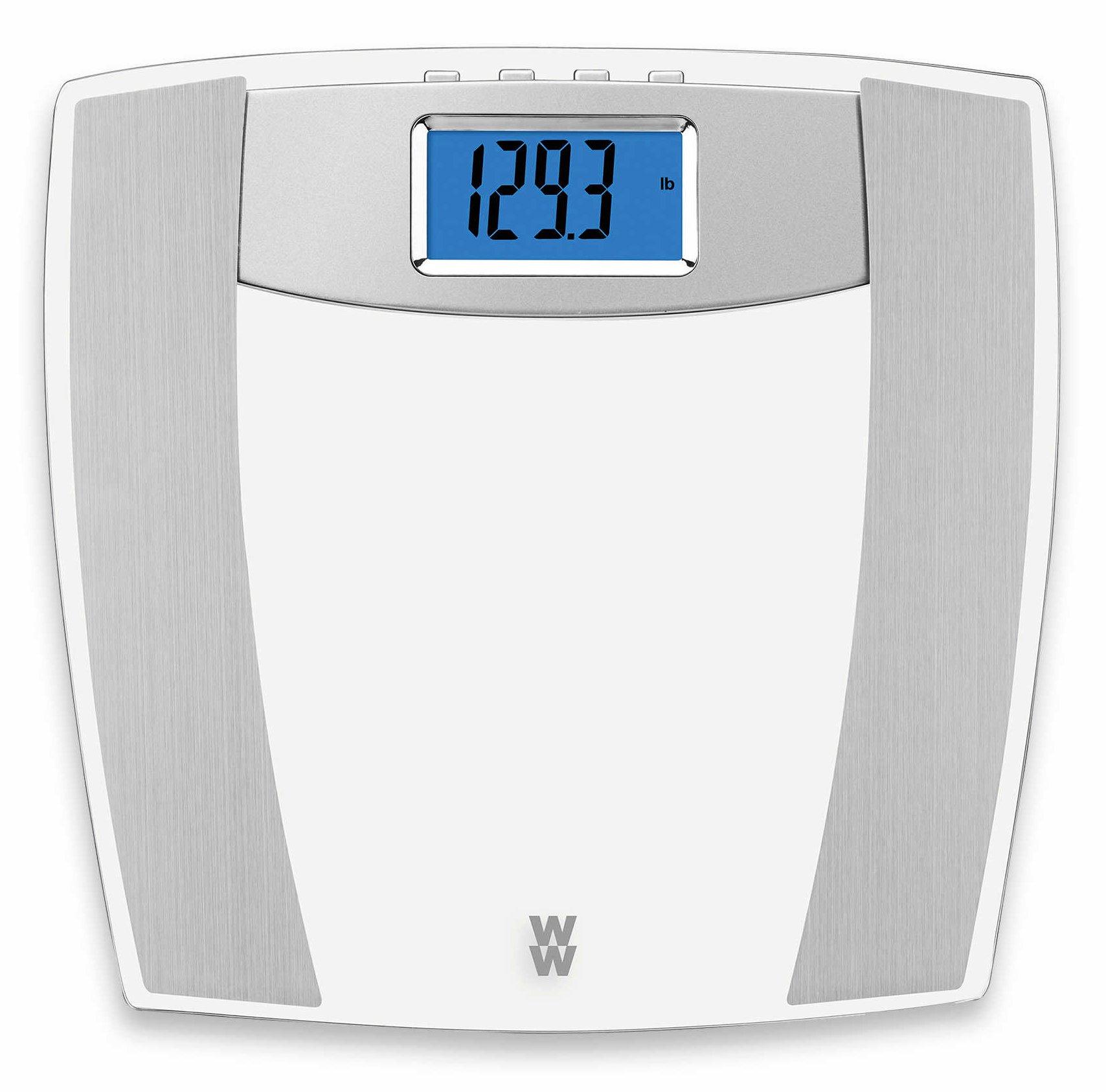 Conair Weight Watchers Scales by Conair Scale for Body Weight, Digital Bathroom Scale with Body Fat, Muscle and BMI in Clear