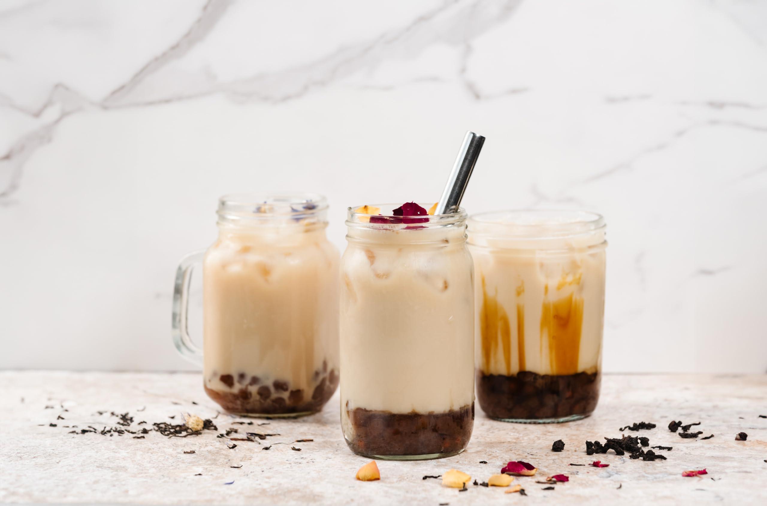 Better Boba Better Boba Tea Kit | DIY Home Bubble Tea Set - Brown Sugar Boba Pearls, Reusable Boba Straw, Tumbler, 3 Black Tea| Vegan Gluten-Free Tapioca Pearls