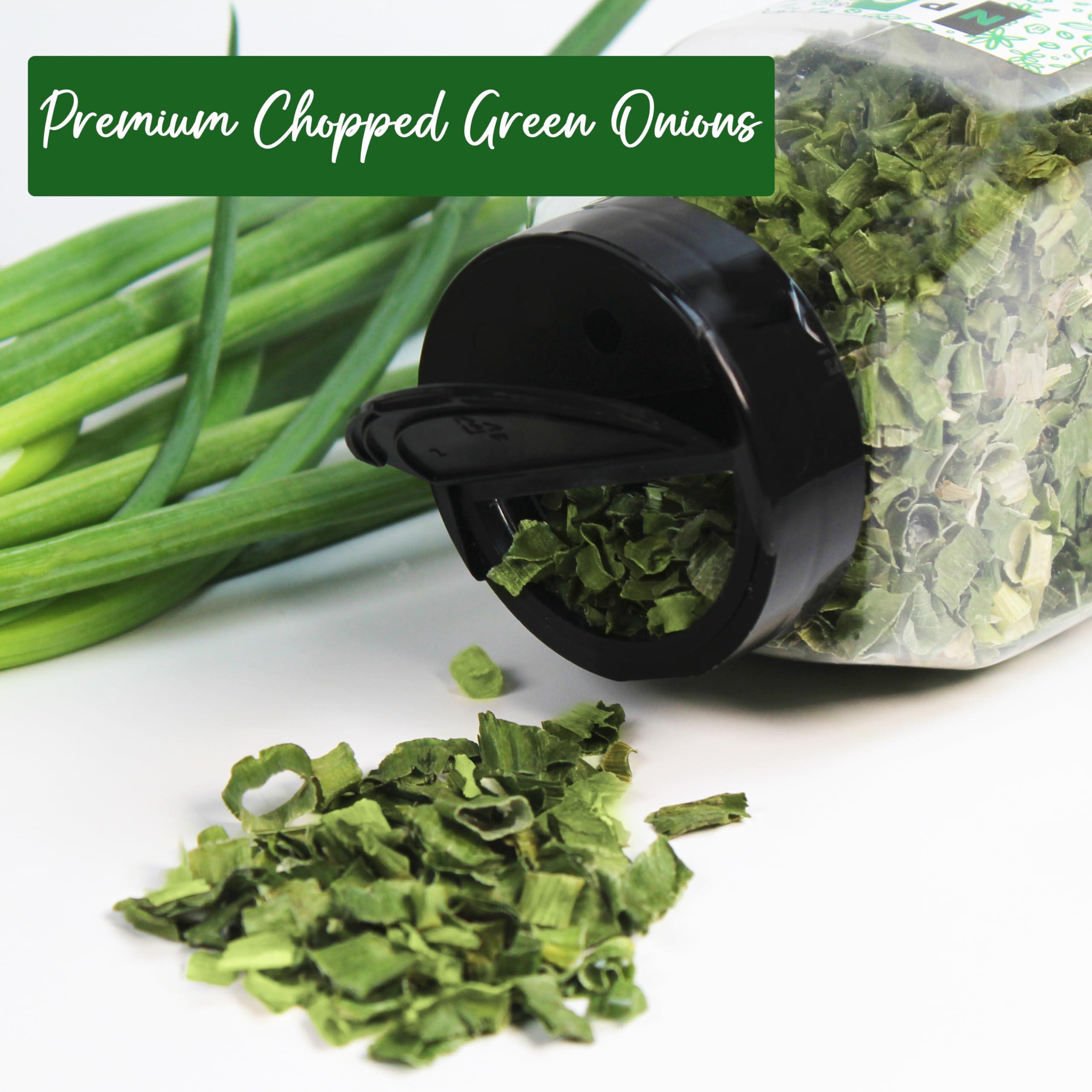 Natural Plus Green NPG Freeze Dried Chopped Green Onions 2 Oz (Pack of 2), All Natural Non-GMO Gluten Free, Dry Green Onions, Dried Scallions, Gourmet Spring Green Onions for Cooking, Salads, Garnish