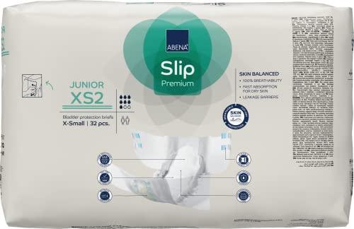 Abena Abena Hypoallergenic Slip Junior Premium Incontinence Briefs, for Juniors Aged 5-15, Eco-Labeled, Level 2, 32 Count