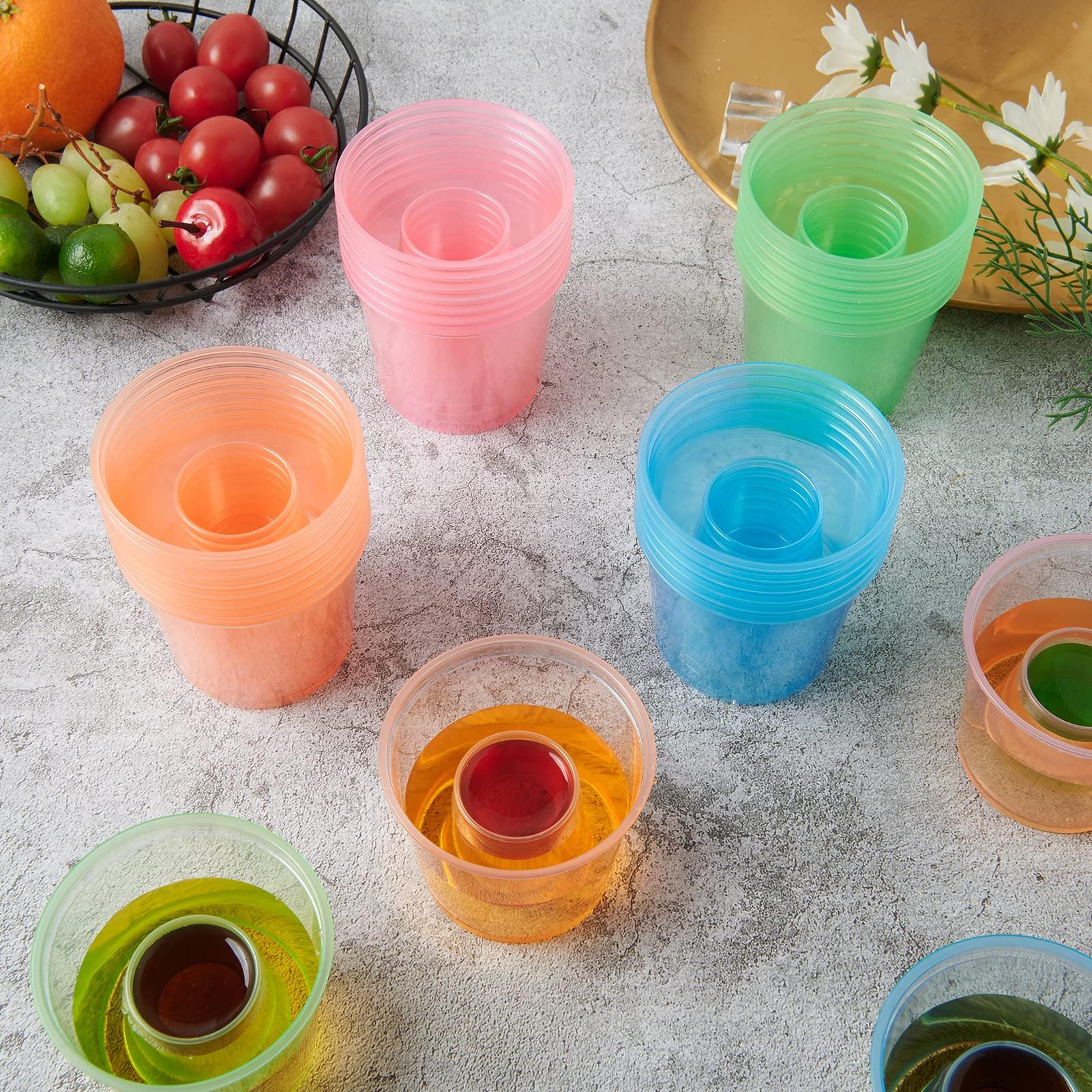 JOLLY CHEF JOLLY CHEF 200 Disposable Bomber Cups, Color Plastic Bomber Shot Glasses,Highly Durable and Reusable Shot Cups Perfect for Wedding, Thanksgiving, Halloween, Christmas Party
