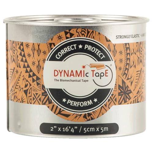 Dynamic Tape Dynamic Tape | Biomechanical Adhesive Tape | Physio Tape for Knee, Ankle, Shoulder, Leg, Muscle Support | Sports Tape for Football, Rugby, and More - Ideal for Athletes | Black & Beige - 2\" Width