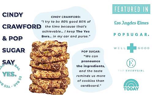 The YES Bar The YES Bar Dark Chocolate Chip Plant Based Protein, Decadent Snack Bar Vegan, Paleo, Gluten Free, Dairy Free, Low Sugar, Healthy Snack, Breakfast, Low Carb, Keto Friendly (24 Count)