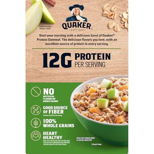 Quaker Quaker Instant Oatmeal, Protein Apple Cinnamon, 6 Count