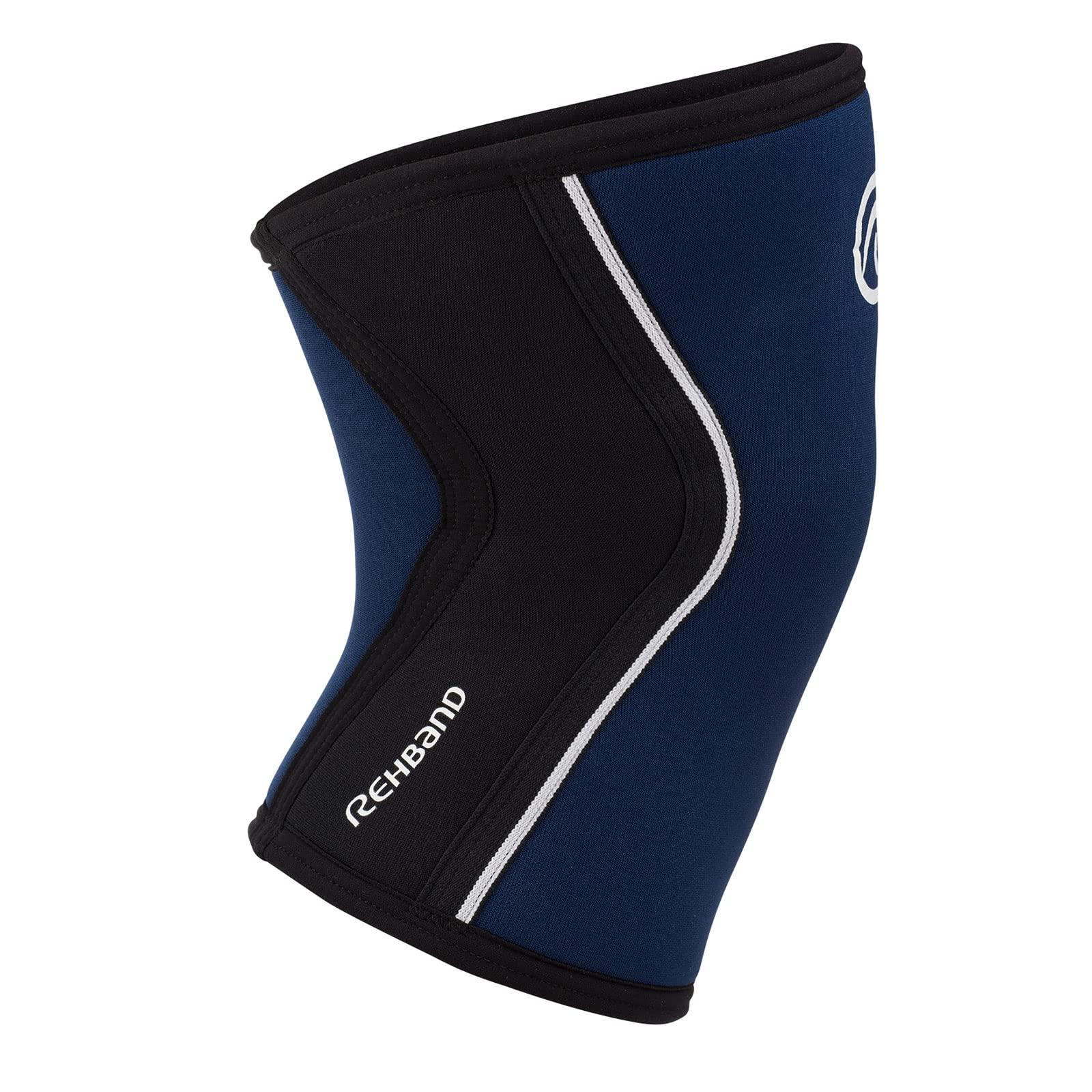 Rehband Rehband 5mm Knee Sleeves for Functional Training, Cross-Training & Powerlifting, Weightlifting Knee Support made of Neoprene, Unisex, Colour:Navy, Size:X-Large