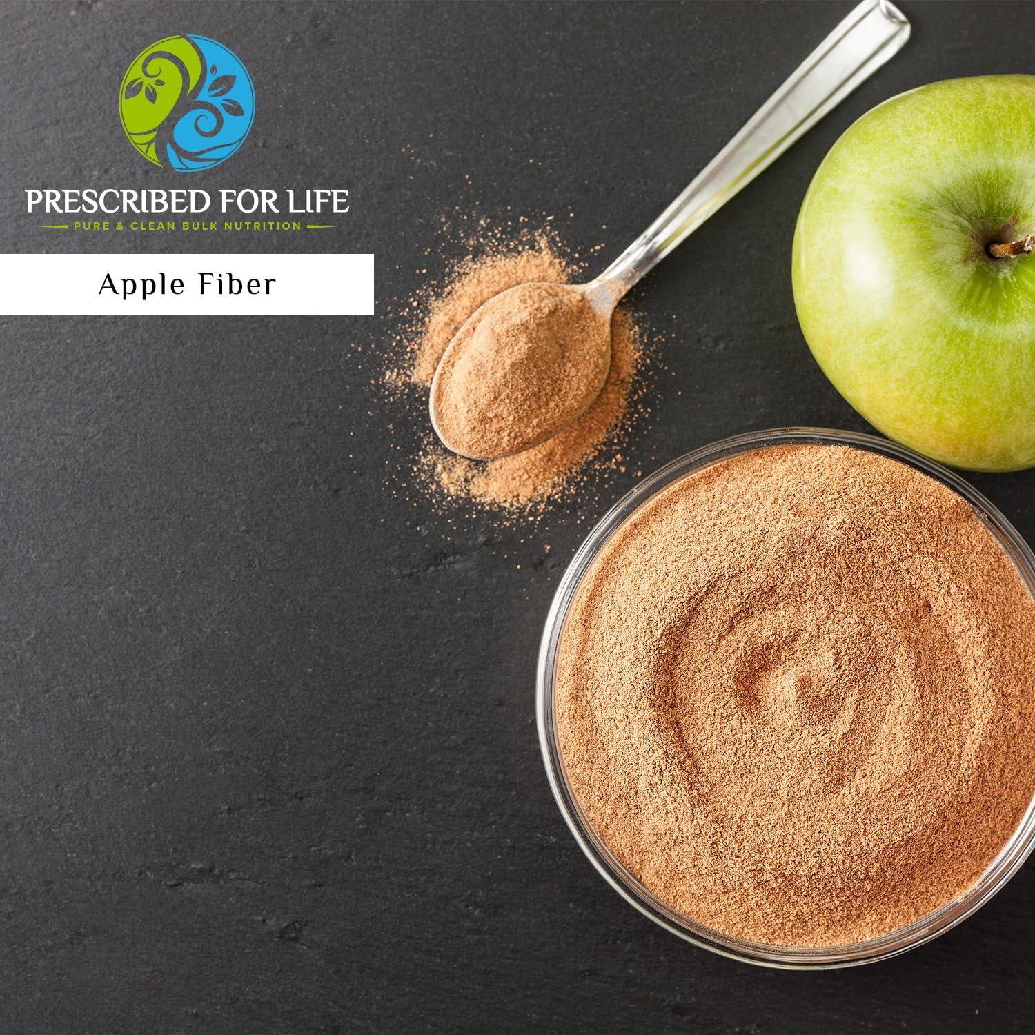Prescribed For Life Prescribed For Life Apple Fiber Powder, Natural Apple Pectin Fiber Supplement for Digestive Health, Whole Apple Concentrate Powder, Vegan, Non GMO, Gluten Free (25kg / 55lb)