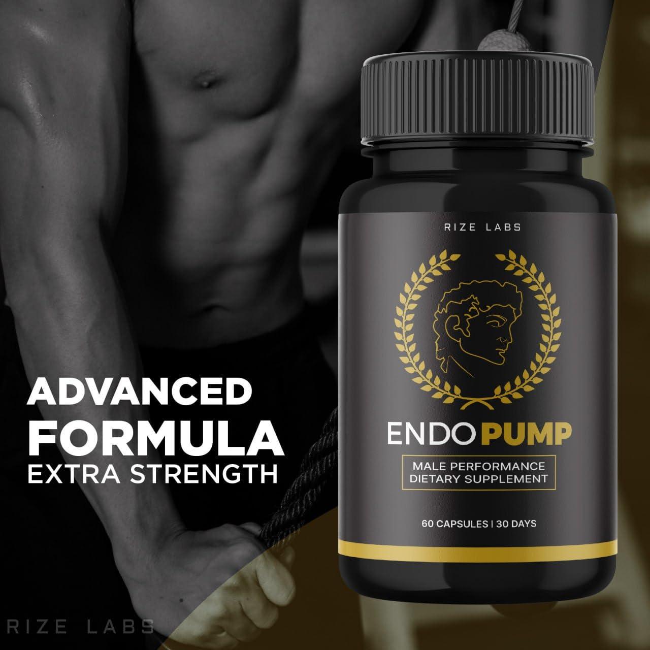 rize labs rize labs - EndoPump Capsules Support Supplement, Advanced Formula for Male Performance, Provides Energy Pump & Extra Strength (120 Capsules)
