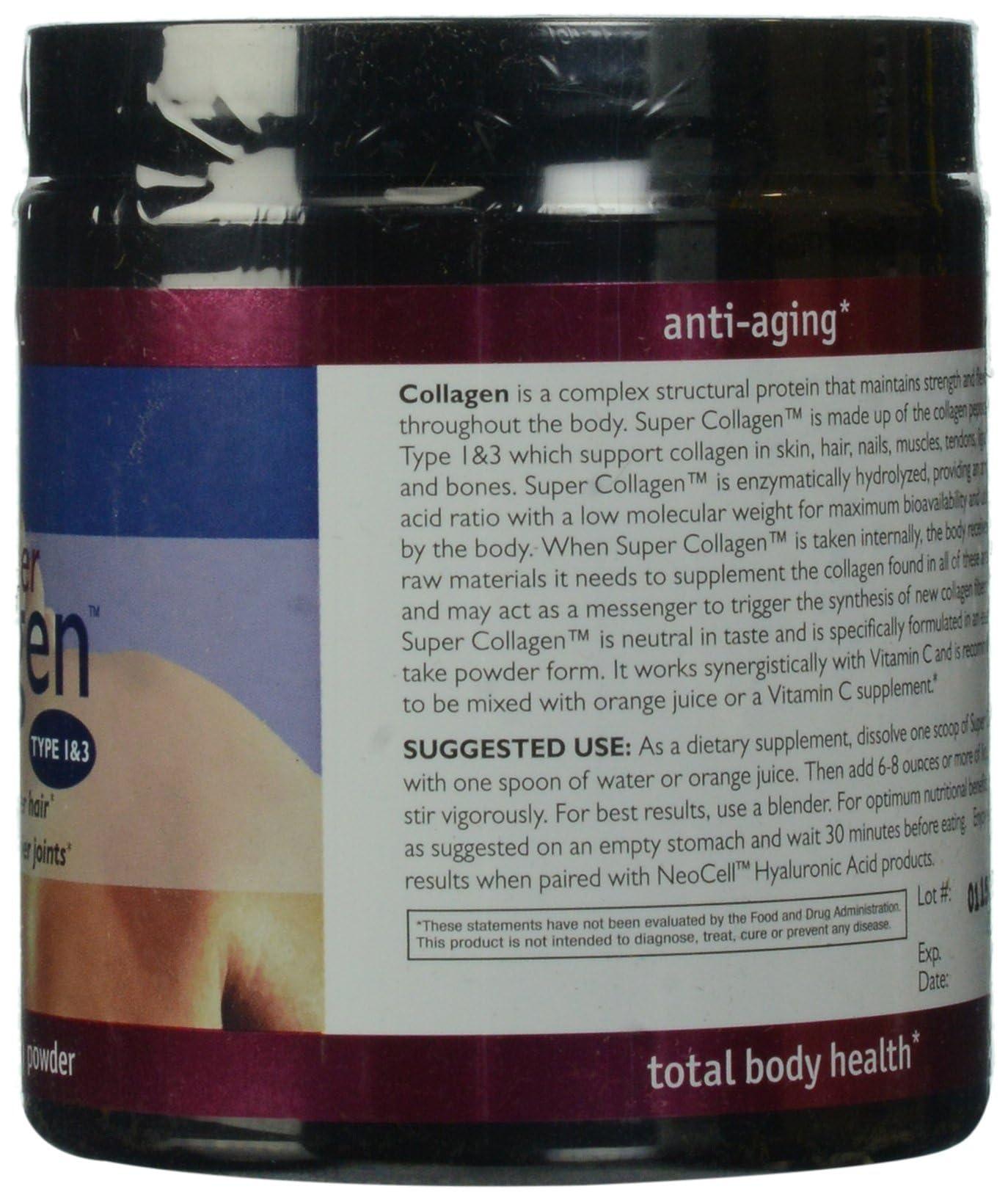 NeoCell Neocell Super Collagen Powder A 6,600mg Collagen Types 1 & 3 - Unflavored - 7 Ounces