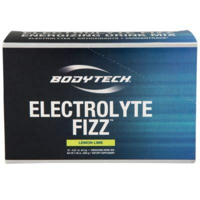BODYTECH BODYTECH Electrolyte Fizz Packets, Lemon Lime - Supports Energy & Endurance with 1200MG of Vitamin C, On The Go Refreshment (32 Packets)