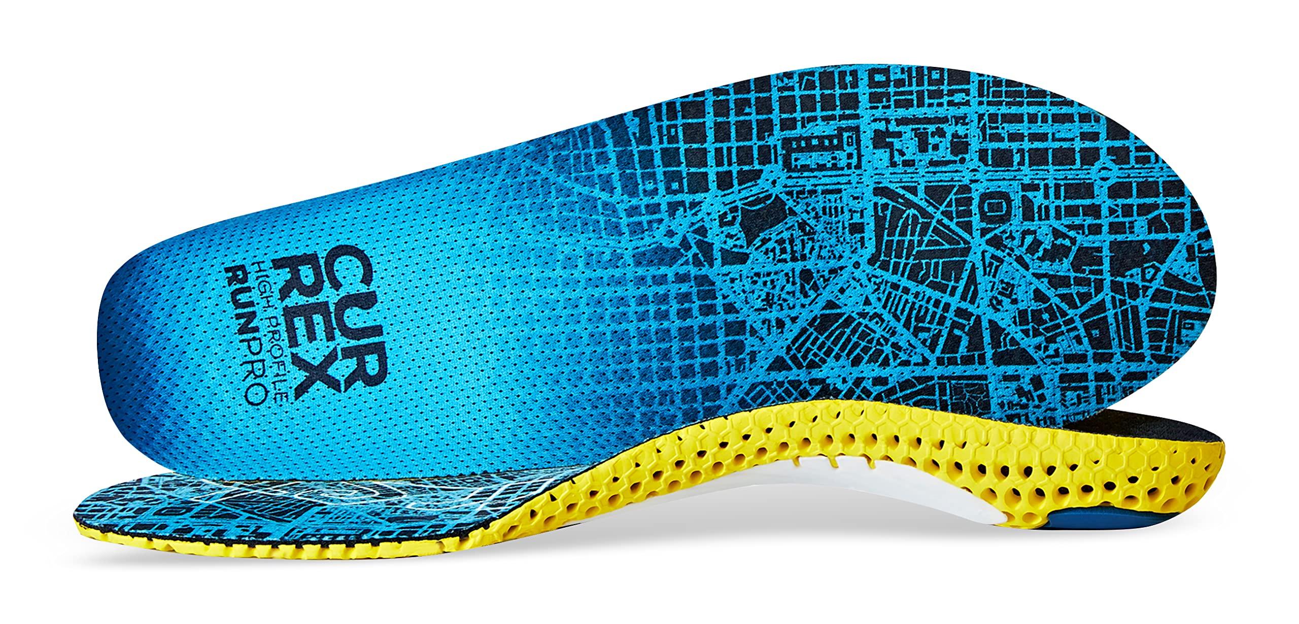 currex CURREX RunPro Insoles for Running Shoes Arch Support Inserts to Help Reduce Fatigue, Prevent Injuries & Boost Performance for Men & Women High Arch, 2X Size