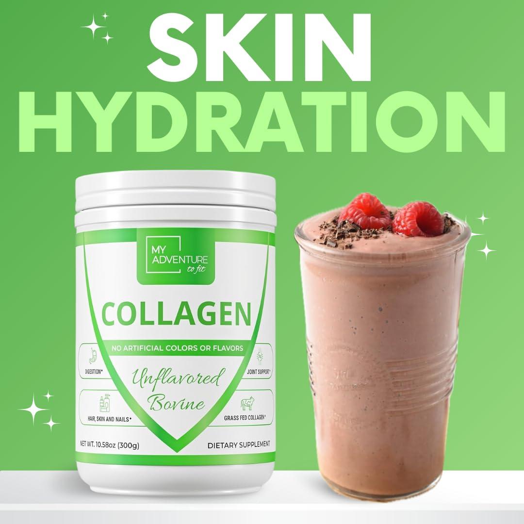 My Adventure to Fit Hydrolyzed Collagen Powder for Women - Grass Fed Collagen Powder for Muscle Growth & Collagen Protein Powder - Keto Collagen Powder for Joints & Gut Health - Unflavored Bovine 300g