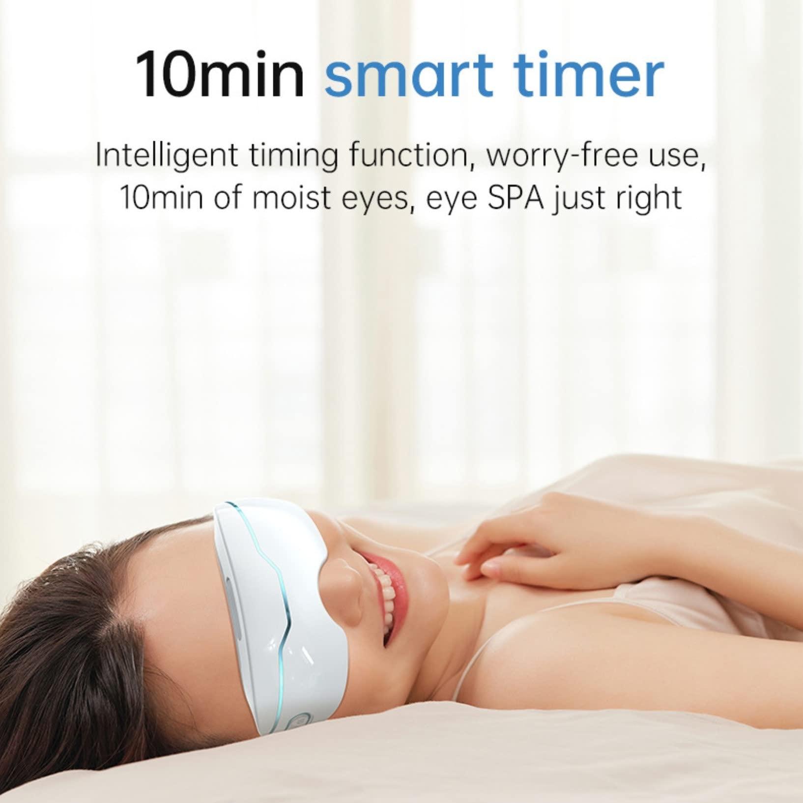 BINOXY Heated Eye Mask Rechargeable Cordless Sleep Mask with 3D Contoured Zero-Pressure Eye Warmer for Dry Eyes, Ideal Destress Gifts for Mom