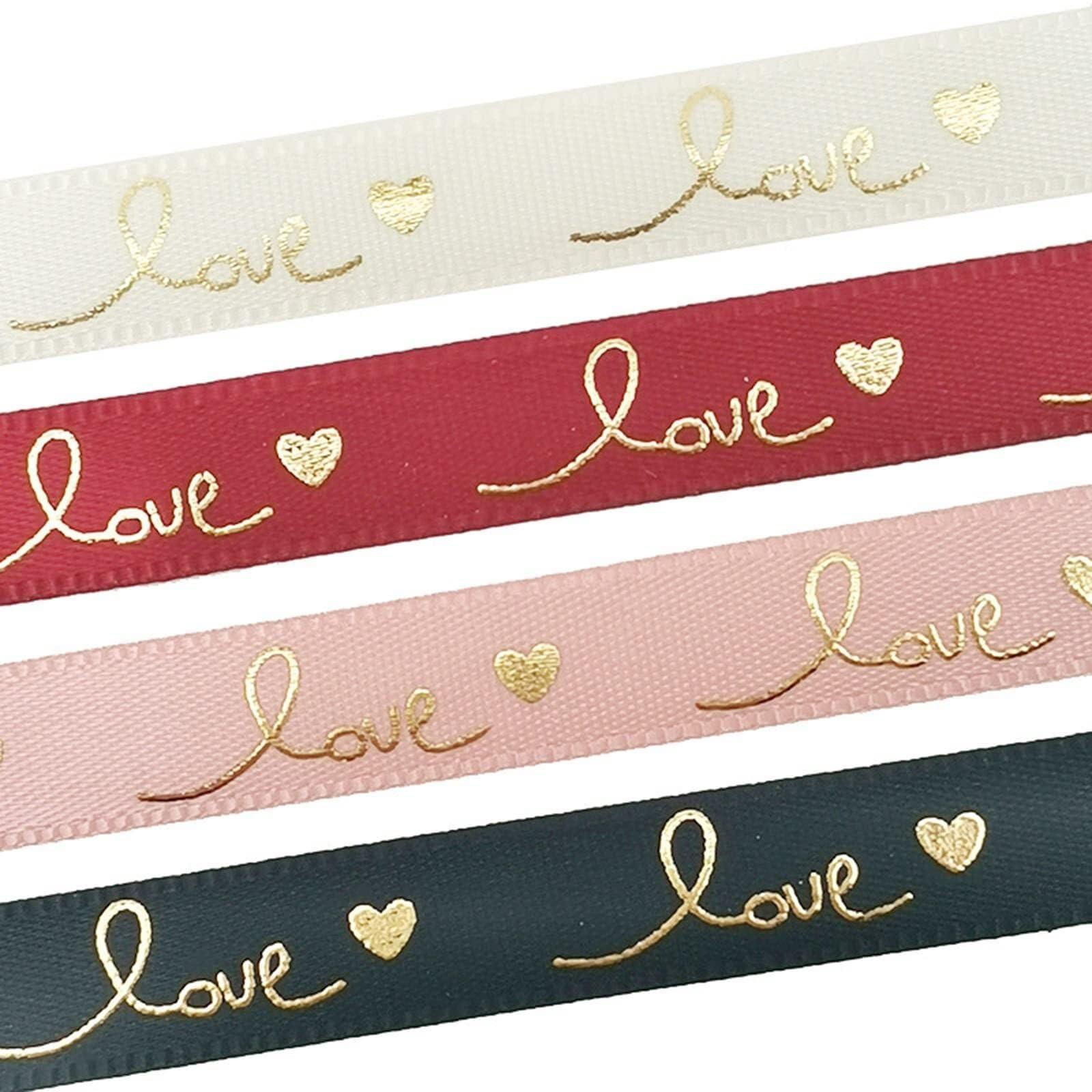 DOYOUWE DOYOUWE Personalized Cotton Ribbon, Custom Logo Printed, Wedding & Birthday Occasion, Ruban de 10 mm, Cotton & Polyester Material