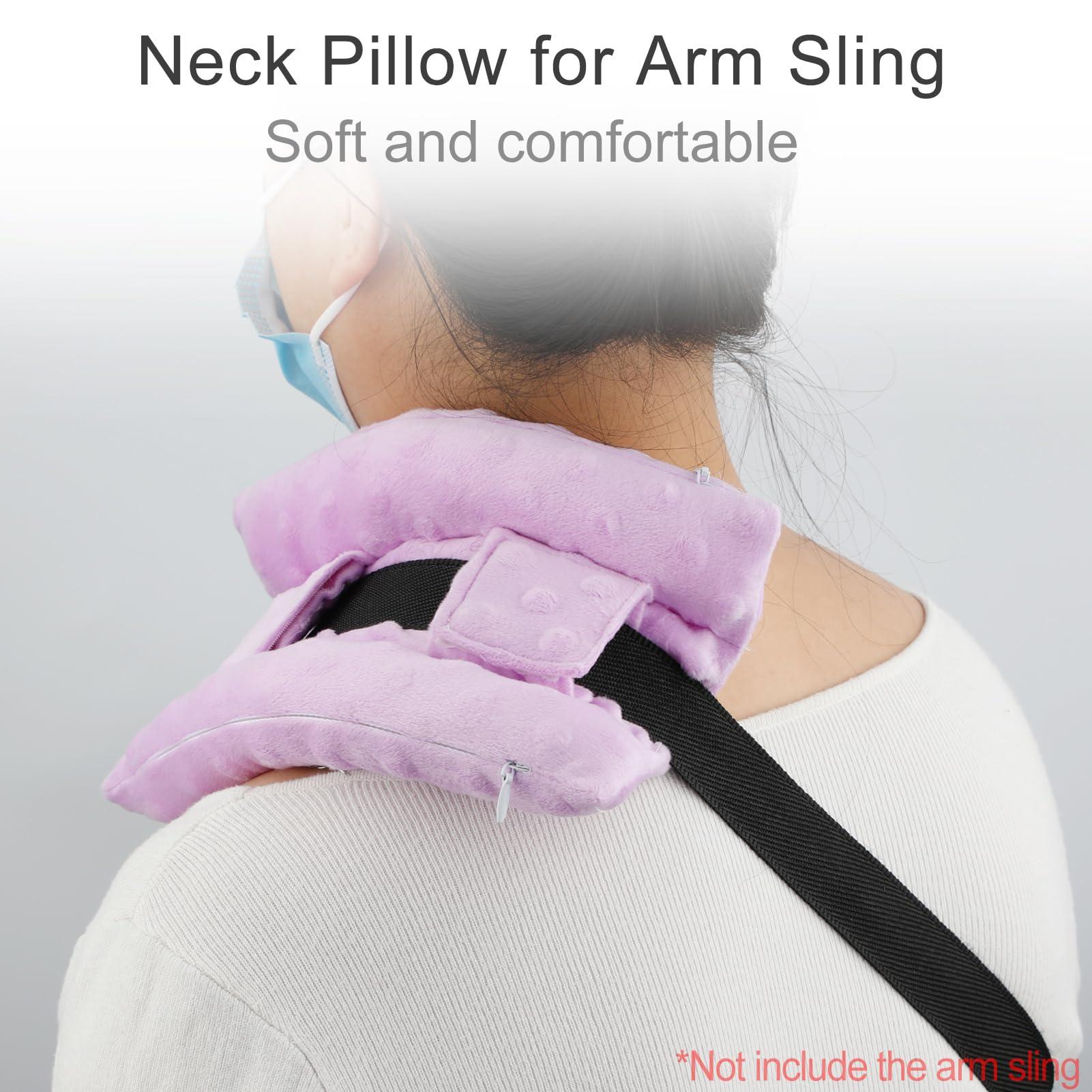 HapiPoppy HapiPoppy Neck Pad Strap Cushion Pillow for Arm Sling Arm Brace Cushions Shoulder Strap Pads Elbow Wrist Injury Cast Rotator Cuff Replacemet Surgery Support Padding Minky Dot Lavender