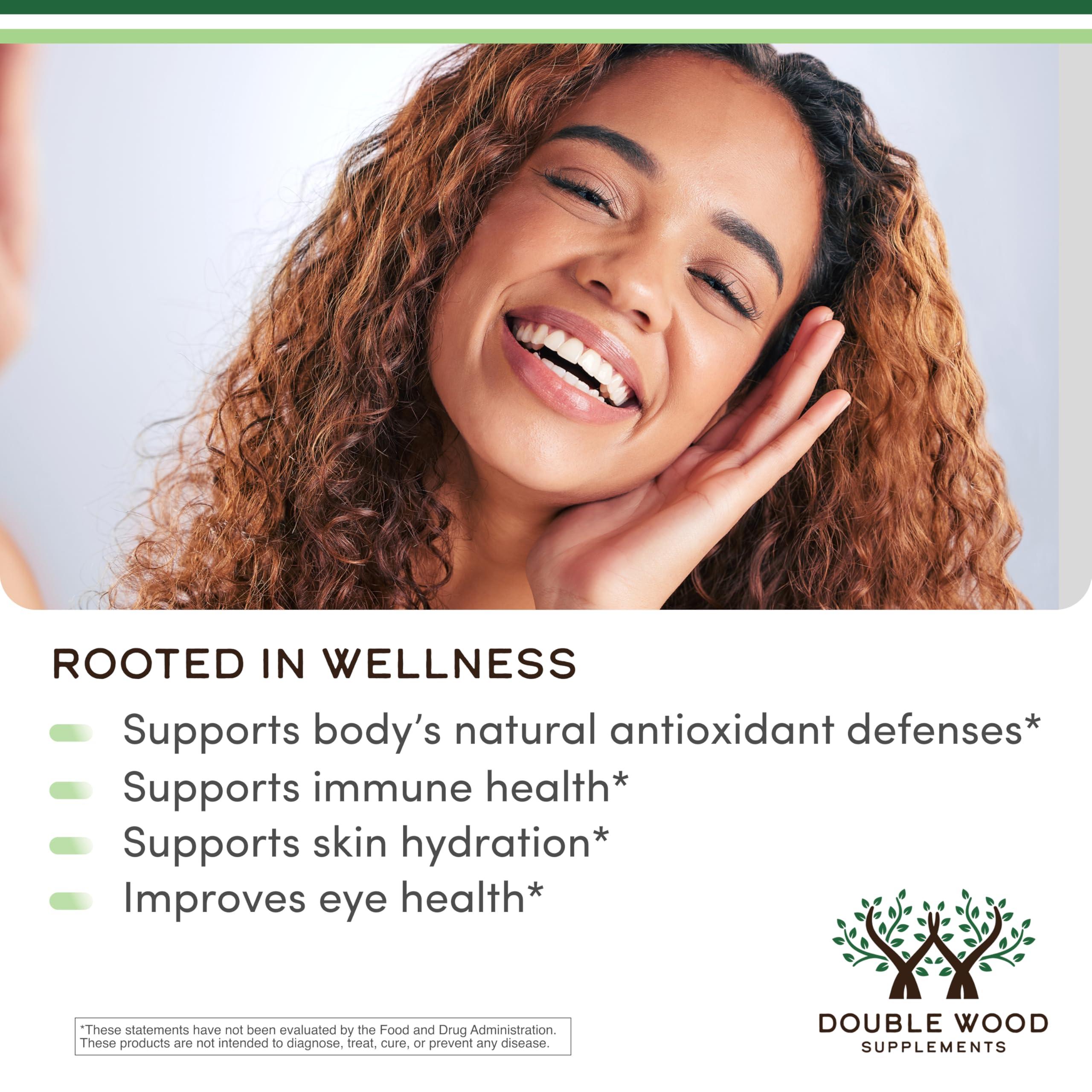 Double Wood Supplements Astaxanthin 12mg Max Strength (AstaReal: Natural Patented Astaxanthin with 70+ Human Clinical Trials - World's Most Studied Brand) Grown, Harvested, and Made in The USA (Astaxantina) by Double Wood