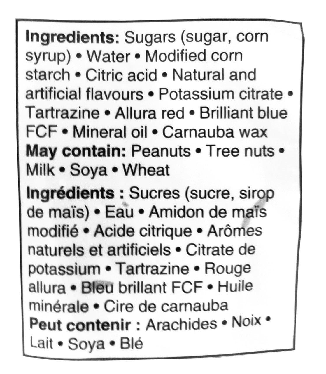 Down Right Healthy Foods L.P. Joe\'s Tasty Travels, Sour Jubes Candy, 400g/14 oz. Bag (Imported from Canada)