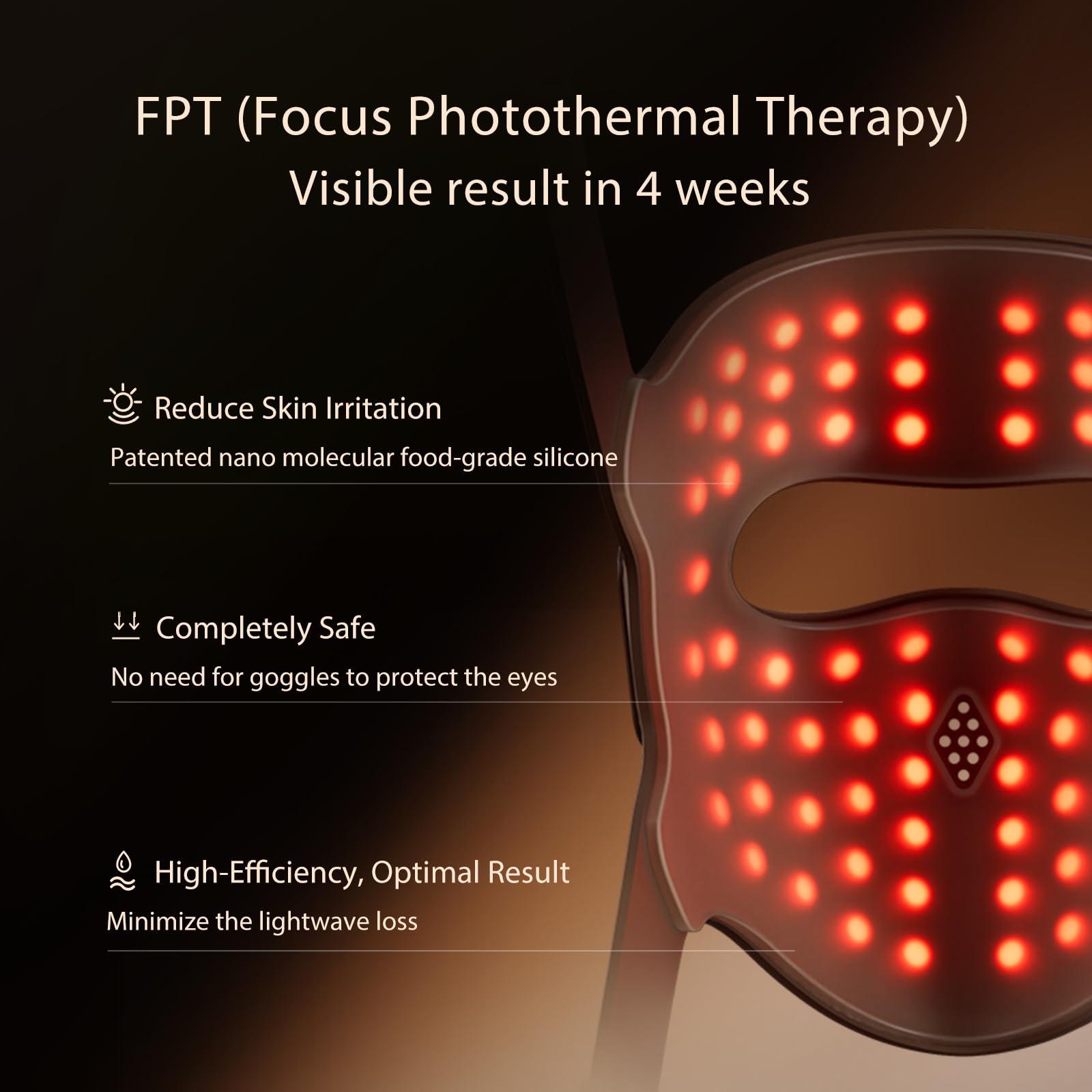 JOVS JOVS 4D Laser Light Therapy Mask - Red Light Therapy for Face, FPT Technology, 4 Wavelengths, Anti-Aging