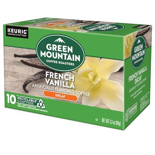 Green Mountain Coffee Roasters Green Mountain Coffee Roasters French Vanilla Decaf Keurig Single-Serve K-Cup pods, Light Roast Coffee, 60 Count (6 Packs of 10)