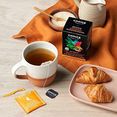 Choice Organics Choice Organics - Organic Decaffeinated English Breakfast Tea (1 Pack) - Fair Trade - Compostable - 16 Organic Black Tea Bags