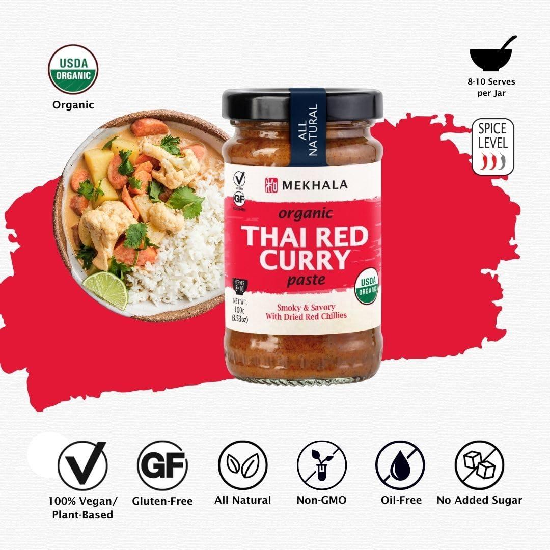 Mekhala Mekhala Organic Thai Red Curry Paste, 3.53 oz